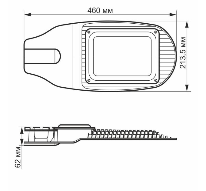 LED вуличний ліхтар VIDEX 50W 5000K Сірий VL-SL06-505 - 296524