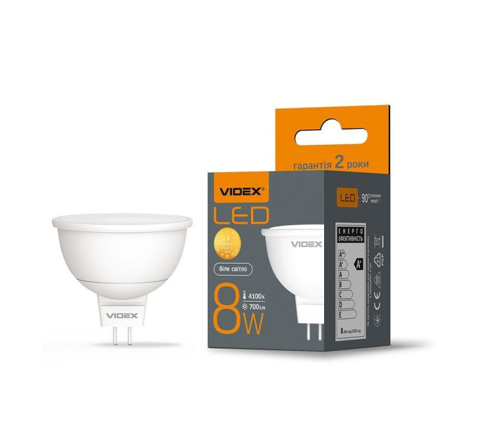 LED лампа VIDEX MR16e 8W GU5.3 4100K VL-MR16e-08534 - 480604