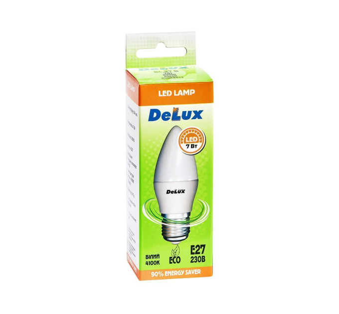 лампа світлодіодна DELUX BL37B 7 Вт 4100K 220В E27 білий