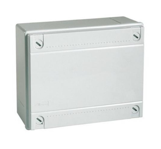 Коробка розподільча ДКС 190х140х70 сіра гладка IP56 ( 54110 )