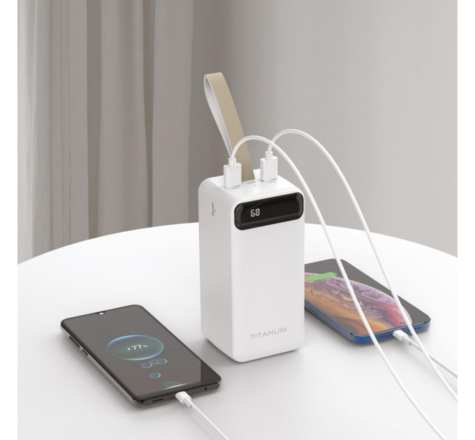 Повербанк 50000mAh TITANUM 741S 22.5W White TPB-741S-W - 484275