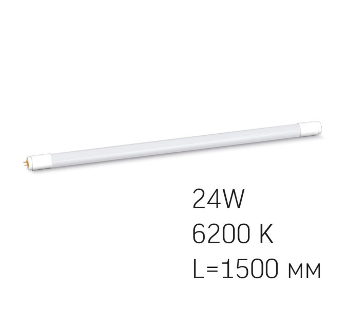LED лампа VIDEX T8 24W 1.5M 6200K матова VL-T8-24156 - 292847