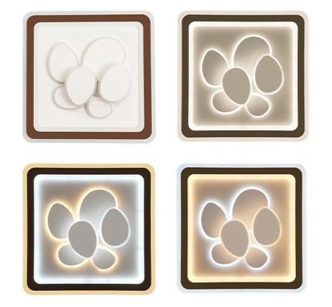 Світильник LED smart OREO+пульт 120W 3000-6000K IP20 коричневий квадрат ( 220415 )