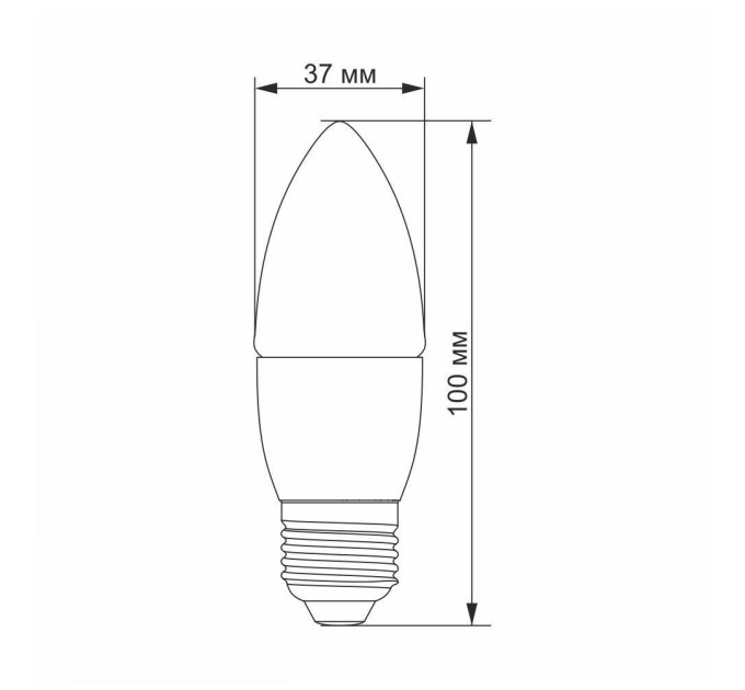 LED лампа VIDEX C37e 7W E27 4100K VL-C37e-07274 - 297316
