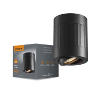 Світильник VIDEX під лампу GU10 SPF04A накладний чорний + чорна пряма лінія VL-SPF04A-BFB - 481960