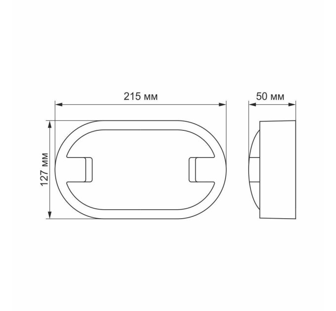 LED світильник IP65 овальний VIDEX 15W 5000K сірий VL-BH12O-155 - 299136
