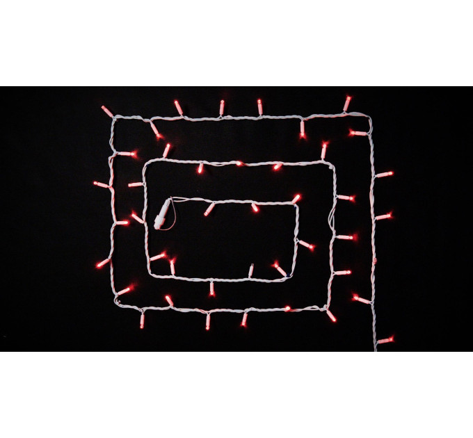 Гірлянда зовнішня DELUX STRING 100 LED 10m (2x5m) червоний/білий IP44 EN