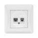 Розетка CAT6+CAT3 подвійна біла VIDEX BINERA VF-BNSK2PC6TF3-W - 295688