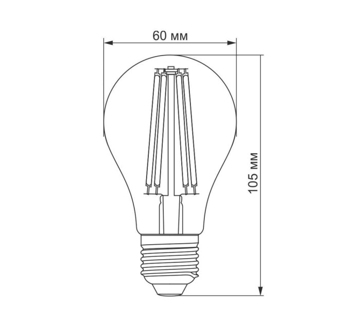 LED лампа TITANUM Filament A60 7W E27 4100K TLFA6007274 - 298665