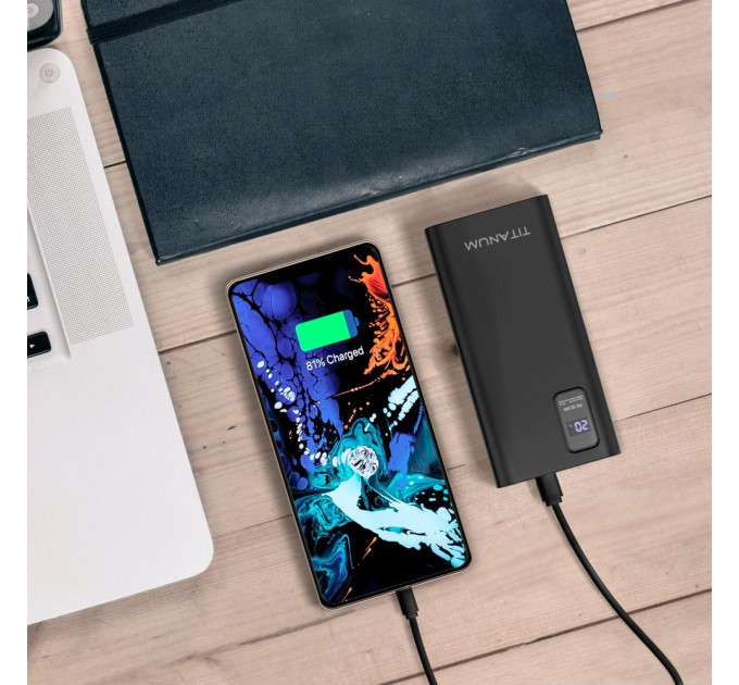 Повербанк TITANUM 727S 20000mAh 22.5W Black TPB-727S-B - 483407