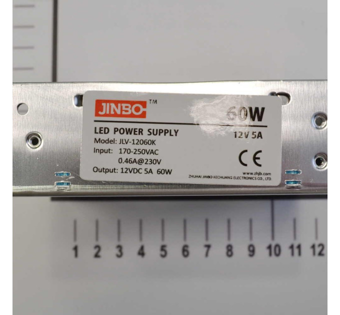 Блок живлення JINBO 60 Вт 220В AC/12В DC IP20 відкритий ( JLV-12060K )