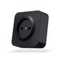IP20 Розетка зовнішня одинарна чорний графіт VIDEX BINERA VF-BNS21-BG - 482585