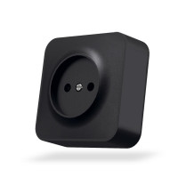 IP20 Розетка зовнішня одинарна чорний графіт VIDEX BINERA VF-BNS21-BG - 482585