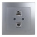 Розетка Nilson Touran срібло комп'ютерна 2-на CAT5e RJ45 ( 24131046 )