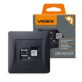 Розетка CAT6 одинарна комп'ютерна чорний графіт VIDEX BINERA VF-BNSK1PC6-BG - 295190