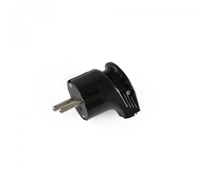 Вилка мережева з/з кутова 16А чорна TITANUM STANDARD TF-PL216G-B - 483995