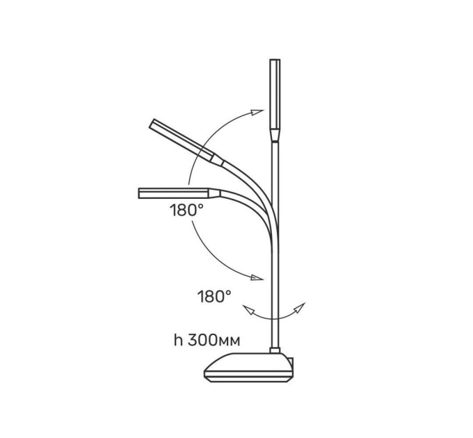 LED лампа настiльна з акумулятором TITANUM TLTF-022G 7W 3000-6500K USB сіра TLTF-022G - 482219