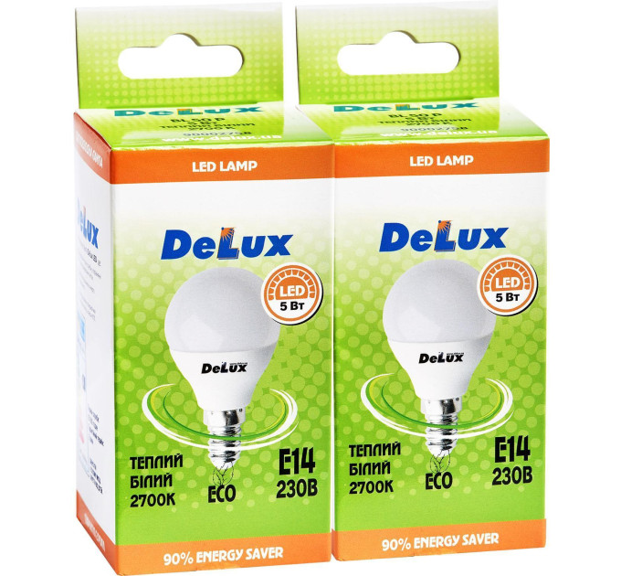 Лампа світлодіодна DELUX BL50P 5 Вт 2700K 220В E14 (промо) 2 шт.
