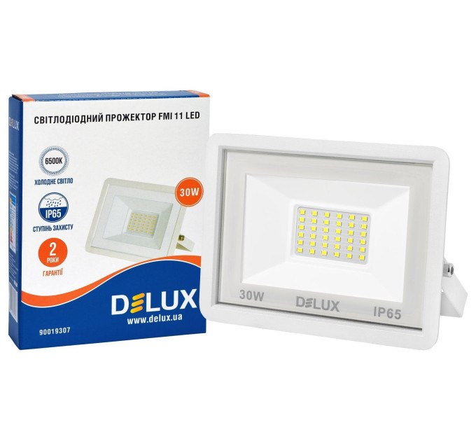 Прожектор світлодіодний DELUX FMI 11 LED 30Вт 6500К IP65 білий