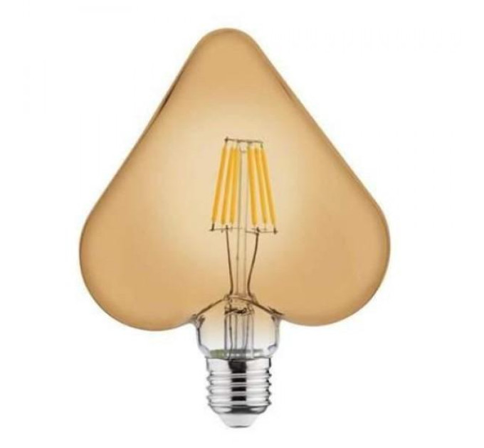 Лампа вінтажна світлодіодна (ретро) RUSTIC HEART-6 6W Filament led 2200К E27
