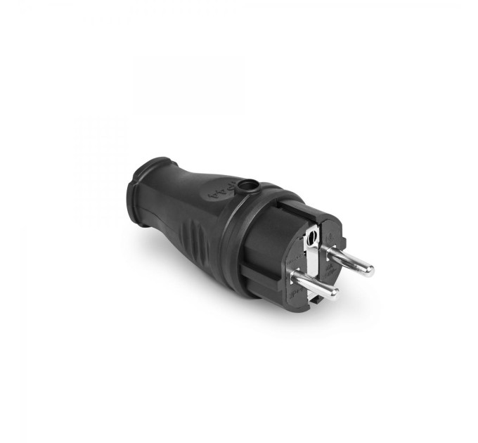 Вилка мережева IP44 з/з пряма 16А чорна TITANUM STANDARD ТF-PL116IP-B - 485081