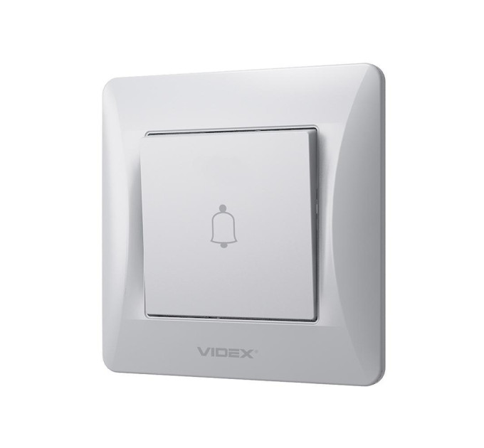 Кнопка дзвінка срібний шовк VIDEX BINERA VF-BNDB1-SS - 299969