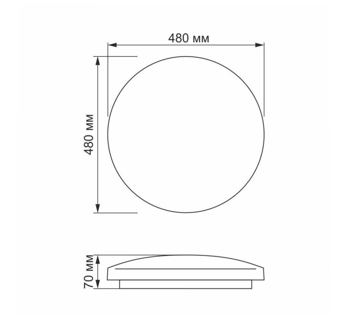 LED світильник функціональний круглий VIDEX STAR 72W 2800-6200K VL-CLS1522-72 - 298757