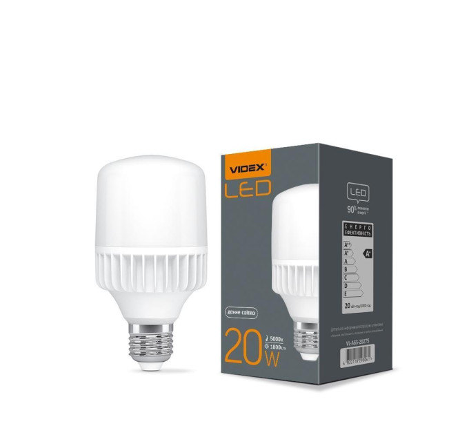 LED лампа VIDEX A65 20W E27 5000K VL-A65-20275 - 298061
