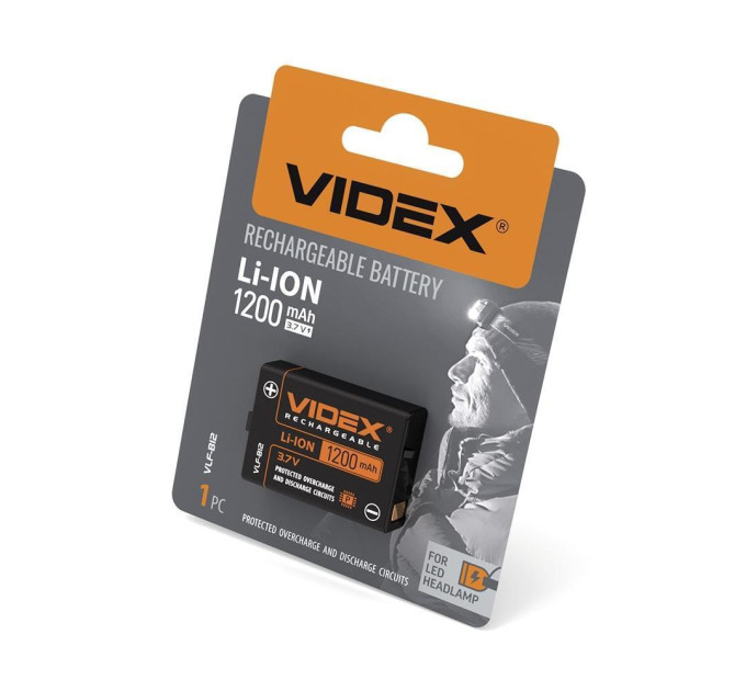 Акумулятор Videx Li-ion VLF-B12 (захист) 1200mAh 1шт BLISTER VLF-B12 - 483124