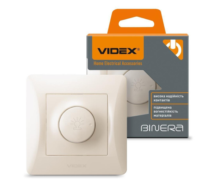 Димер 600Вт кремовий VIDEX BINERA VF-BNDM600-CR - 296210