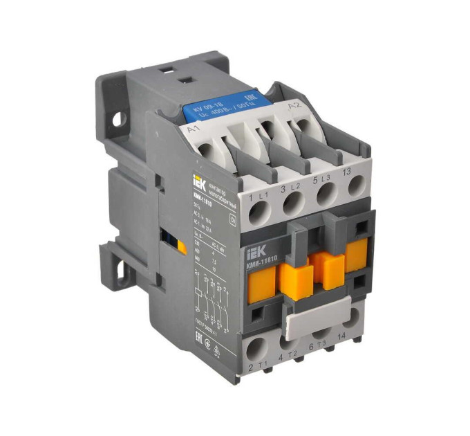 Контактор IEK КМИ 11810 18А 380В/АС3 (KKM11-018-400-10)