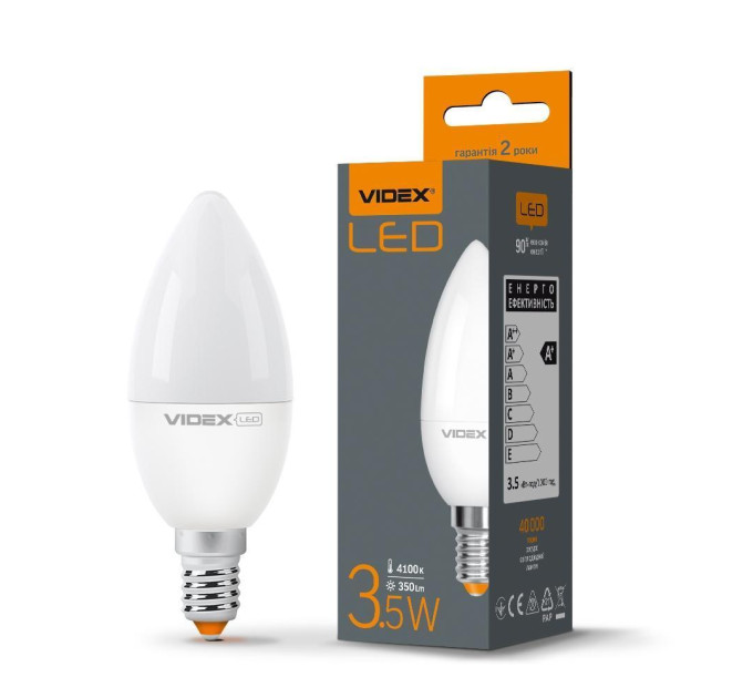 LED лампа VIDEX C37e 3.5W E14 4100K VL-C37e-35144 - 292588