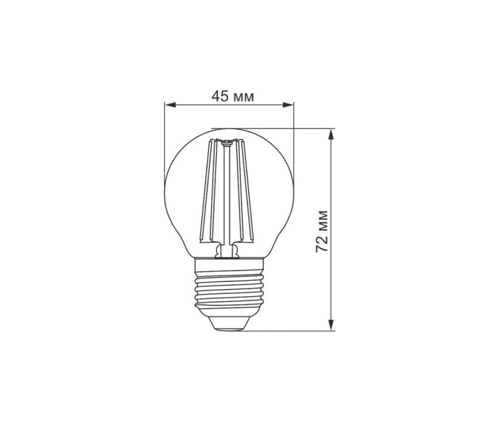 LED лампа TITANUM Filament G45 4W E27 2200K бронза TLFG4504272A - 298641