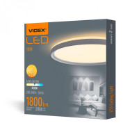 LED світильник з декоративною підсвіткою круглий VIDEX DL3R 18W 4000K Білий VL-DL3R-184W - 484350