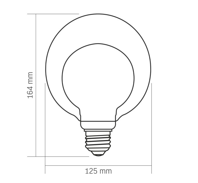 LED лампа VIDEX Filament VL-DG125-BB80LF 3.5W E27 3000K Bulb in bulb VL-DG125-BB80LF - 484503