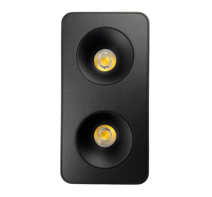 Світильник точковий накладний SIDNEY-2L 20W 4000K IP20 чорний Violux ( 330471 )