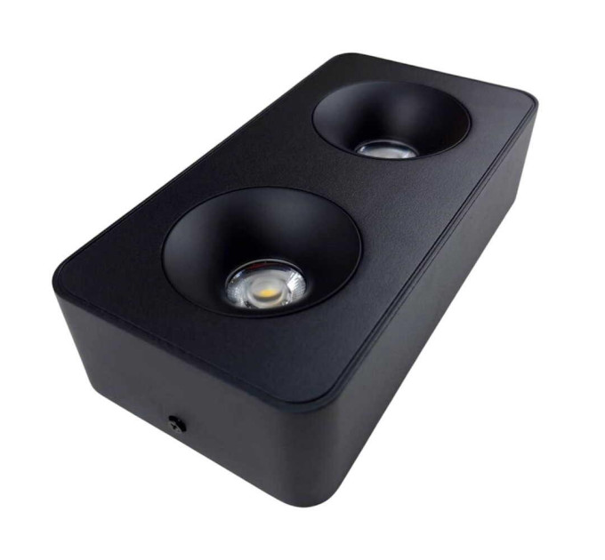 Світильник точковий накладний SIDNEY-2L 20W 4000K IP20 чорний Violux ( 330471 )