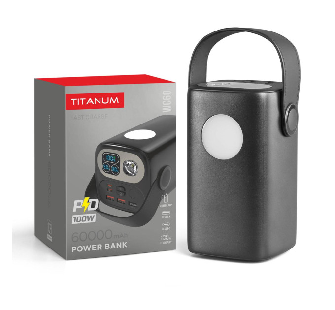 Повербанк 60000mAh TITANUM WC60 PD100W Black TPB-WC60-B - 487009