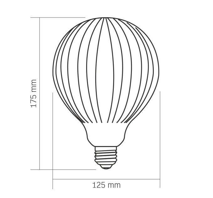 LED лампа VIDEX Filament VL-DG125175-WZTMO 4W E27 3000K Matt opal VL-DG125175-WZTMO - 484541
