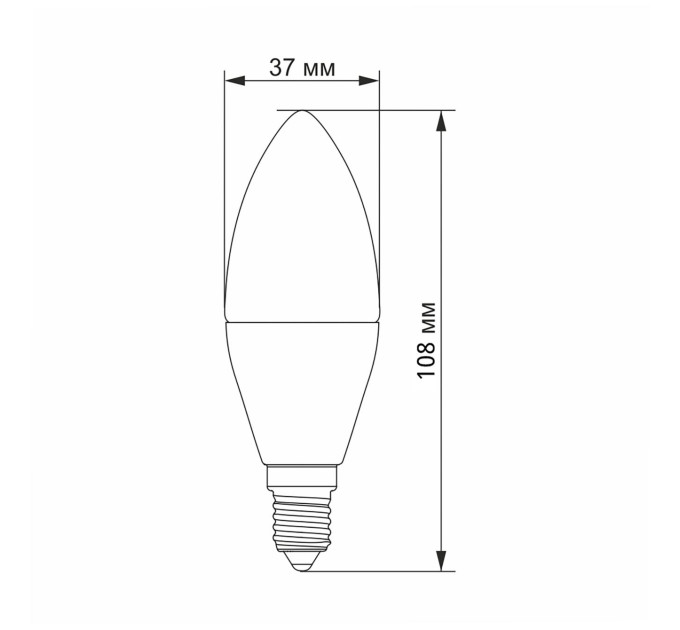 LED лампа VIDEX C37h 4.9W E14 4100K VL-C37h-49144 - 486866
