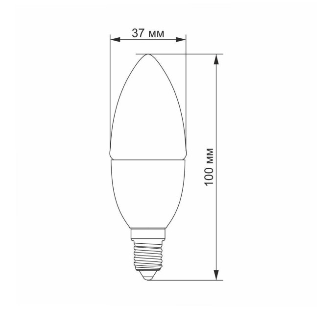 LED лампа VIDEX C37e 3.5W E14 4100K VL-C37e-35144 - 292588