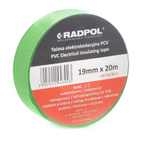 Ізострічка Radpol 0,13ммх19мм / 20м зелена ( AR 19/20-T )