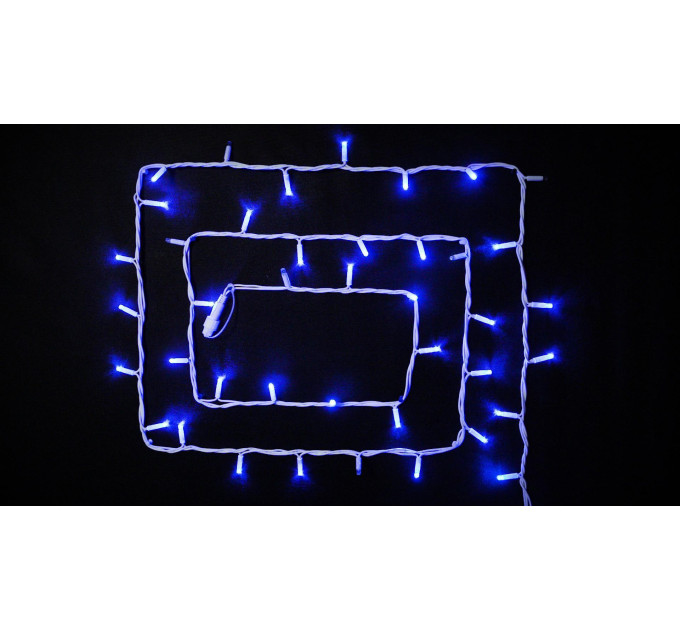 Гірлянда зовнішня DELUX STRING 100 LED 10m (2x5m) синій/білий IP44 EN