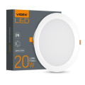 LED світильник Back вбудований круглий VIDEX 20W 5000K VL-DLBR-205 - 480499
