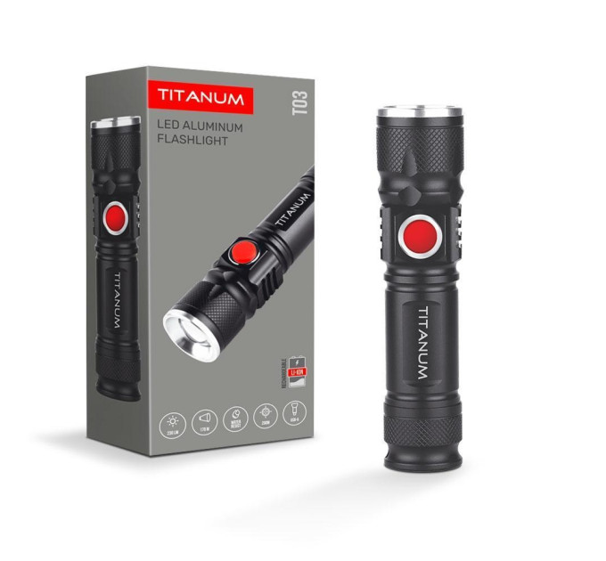 Портативний світлодіодний ліхтарик TITANUM TLF-T03 230Lm 6500K TLF-T03 - 483285