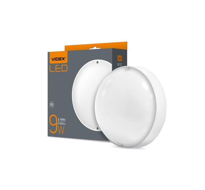 LED світильник IP65 круглий VIDEX 9W 5000K білий