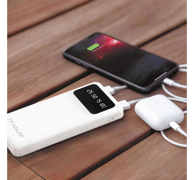 Повербанк 10000mAh TITANUM OL21 White TPB-OL21-W - 484152