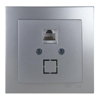 Розетка Nilson Touran срібло комп'ютерна CAT5e RJ45 ( 24131044 )
