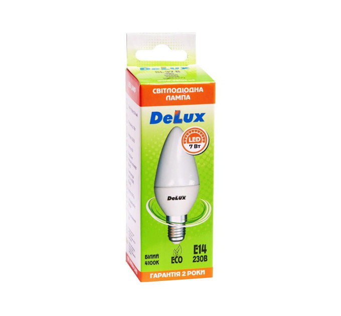 лампа світлодіодна DELUX BL37B 7 Вт 4100K 220В E14 білий