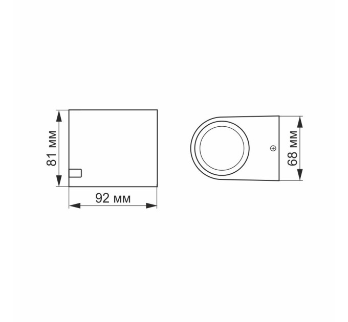 LED Світильник архітектурний AR021В IP54 VIDEX GU10 VL-AR021B - 480833